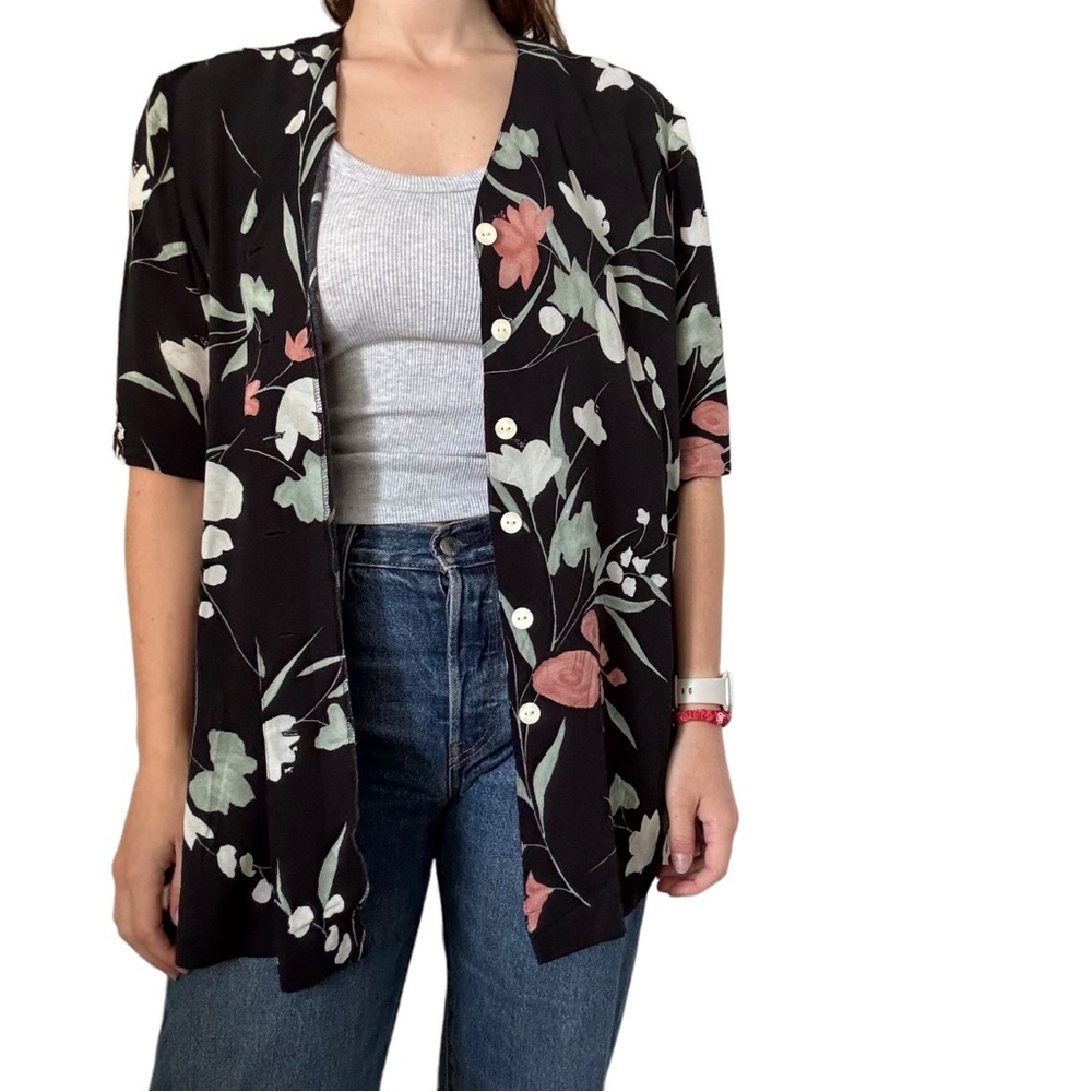 Vintage floral button down shirt